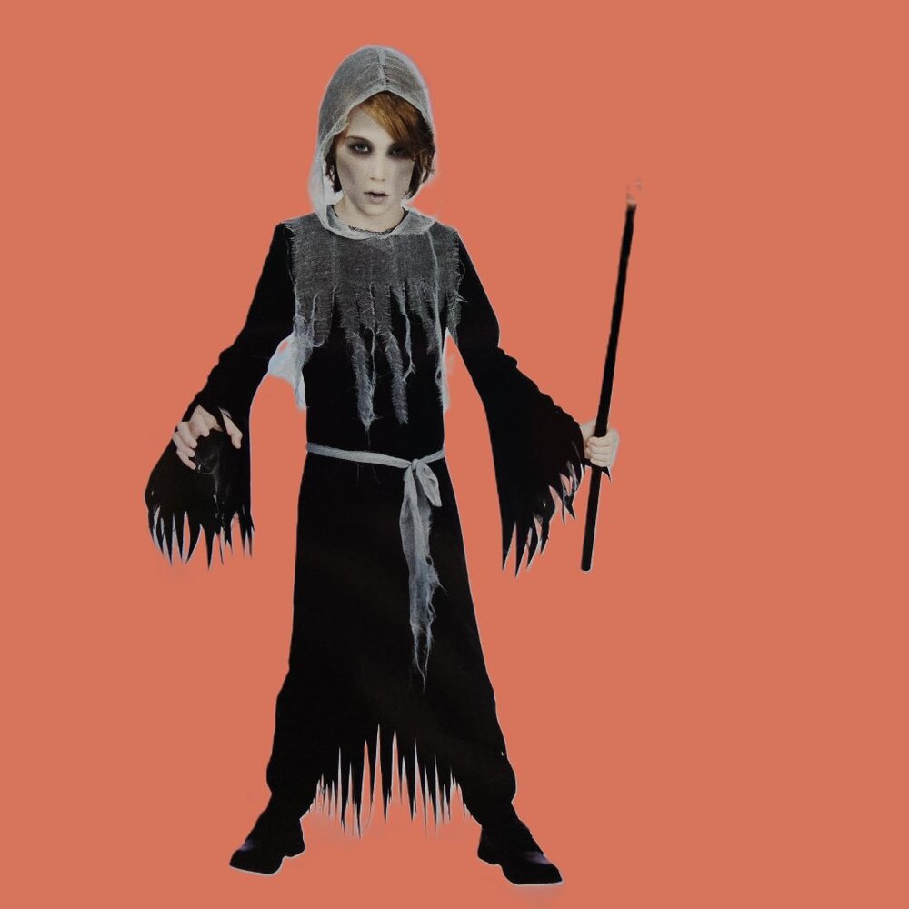 Zombie Reaper Boys Dress Up Costume , One Size, NWT